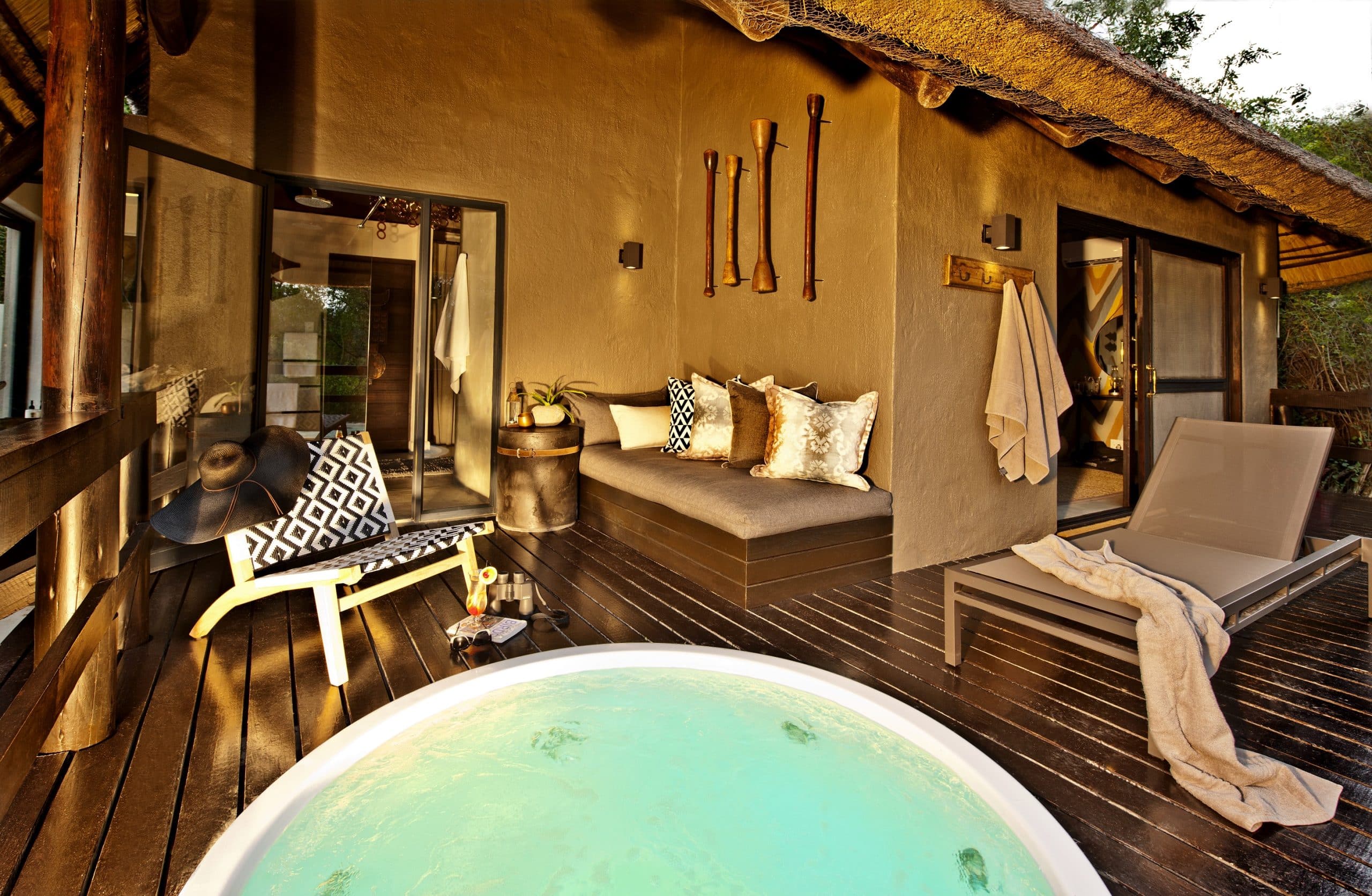 Sabi Sabi Little Bush Camp Afrique du Sud Jacuzzi terrasse privée chambre