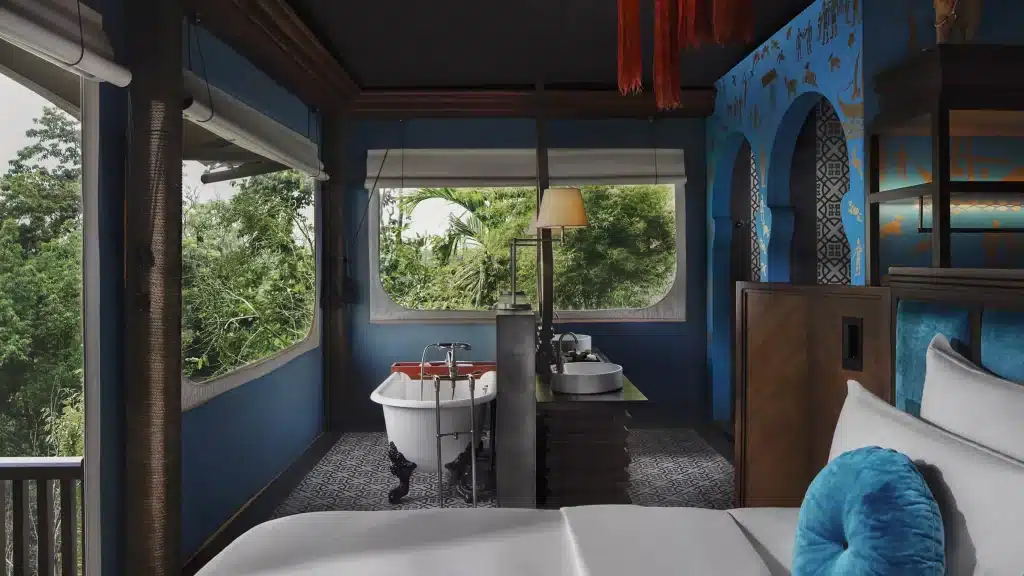 Rosewood Luang Prabang Laos salle de bain ouverte sur l'exterieur