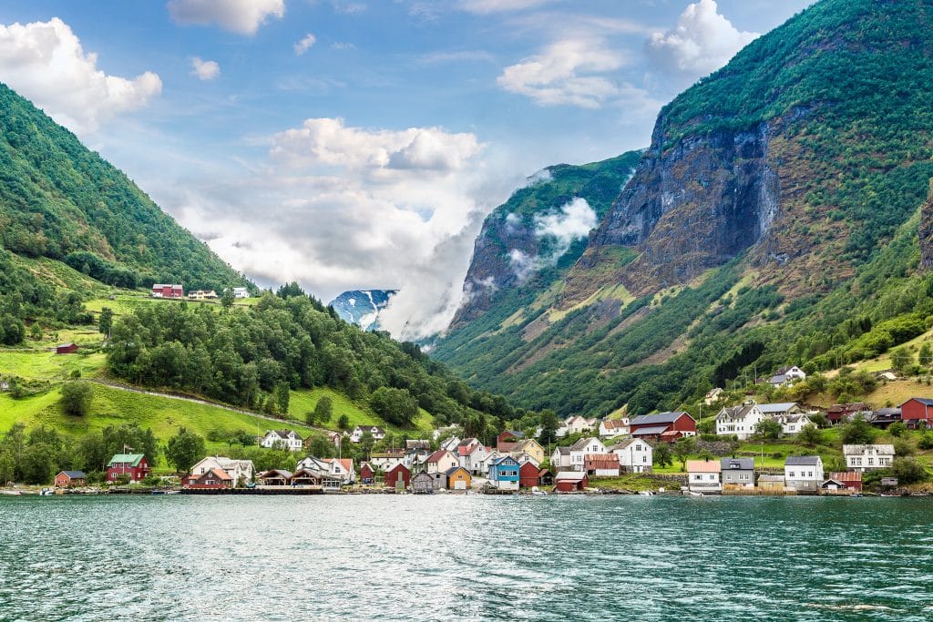 Sognefjord,In,Norway.,Country,Landscape,In,A,Summer,Day