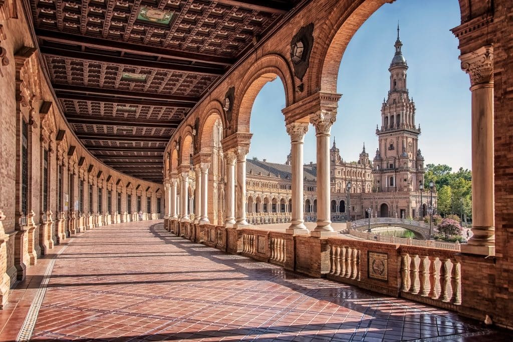 Plaza,De,Espana,In,Seville,,Andalusia,,Spain