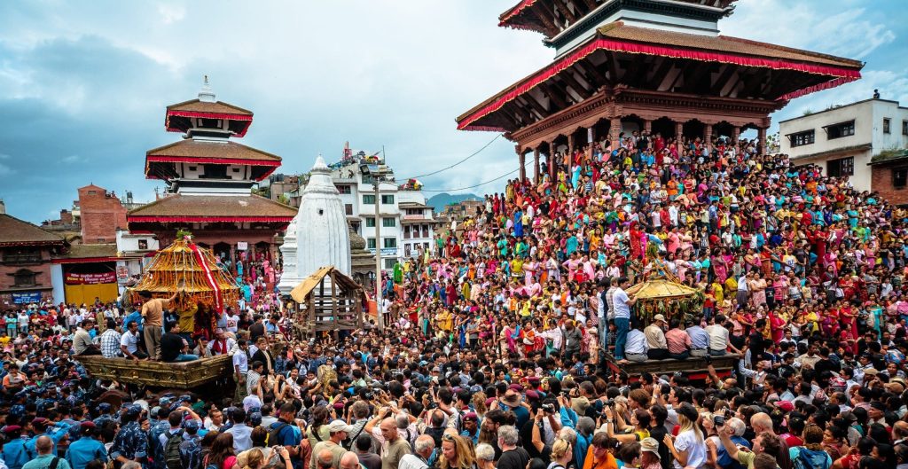 Kathmandu, ,Sep,19:,Nepalese,People,Celebrate,Indra,Jatra,Festival
