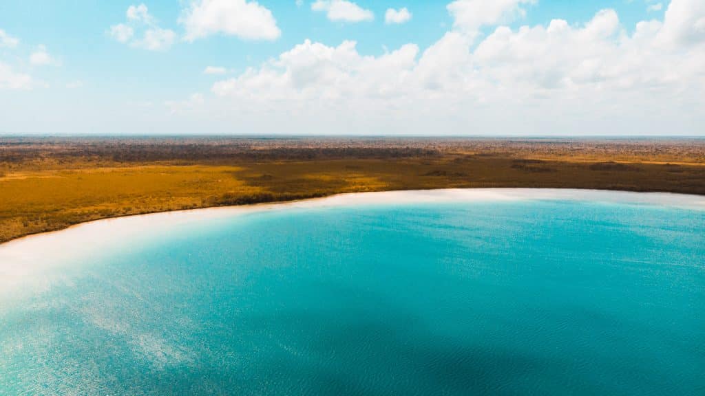 Aerial,View,Of,Kaan,Luum,Lagoon,Which,Is,Located,In