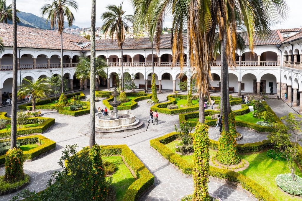 Quito,,Ecuador, ,Jan,1,,2015:,Courtyard,Of,The,Monastery