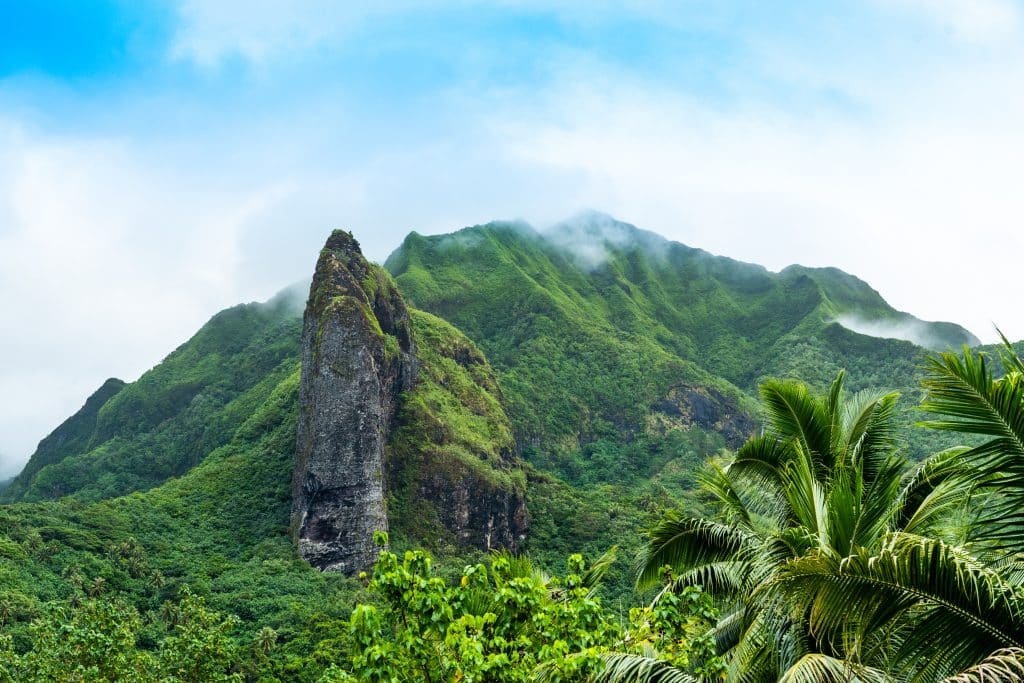 Mountain,Landscape,Of,Raiatea,Island,,French,Polynesia