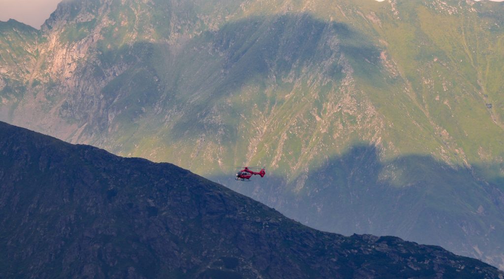 Fagaras,Arges,Romania, ,08,02,2020:,Rescue,Helicopter,On