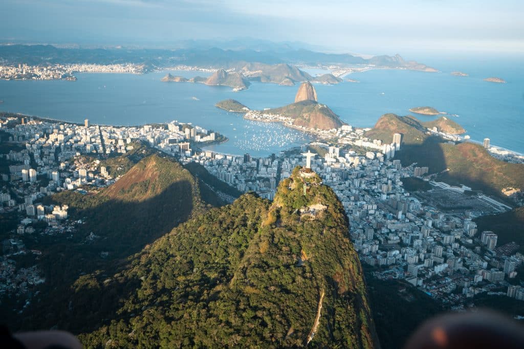 Helicopter,View,Of,The,Christ,The,Redeemer,Statue,In,Rio