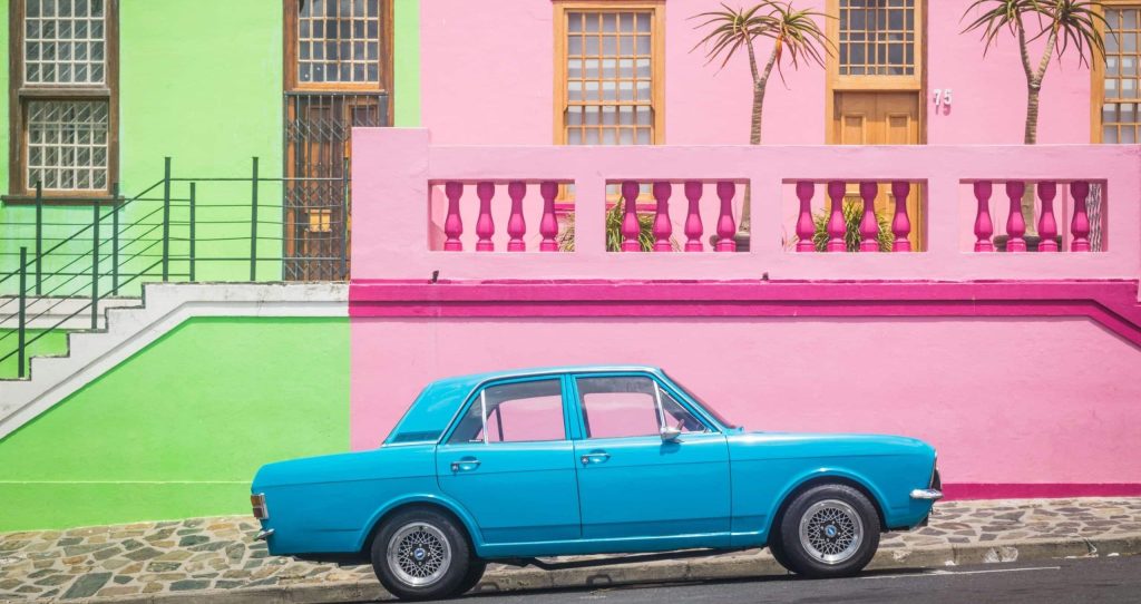 Cours de cuisine malaise à Bo Kaap Afrique du Sud façades