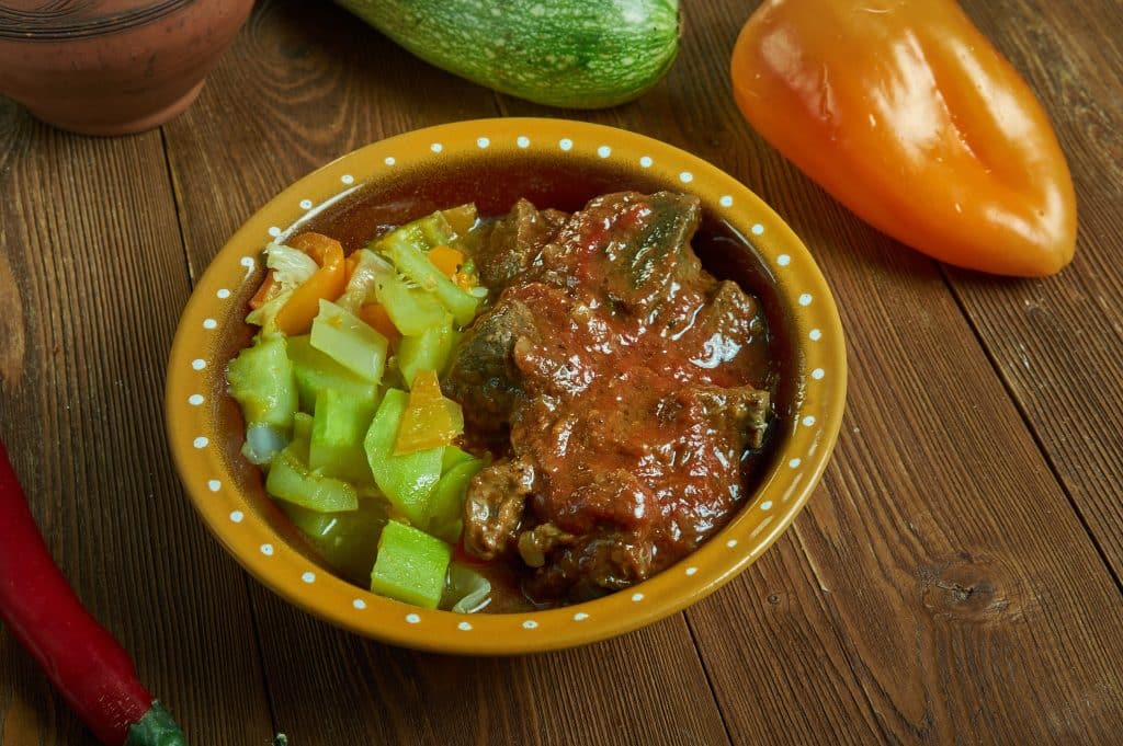 Goat,And,Tomato,Bredie,,South,African,Stew,Flavoured,With,Ginger,