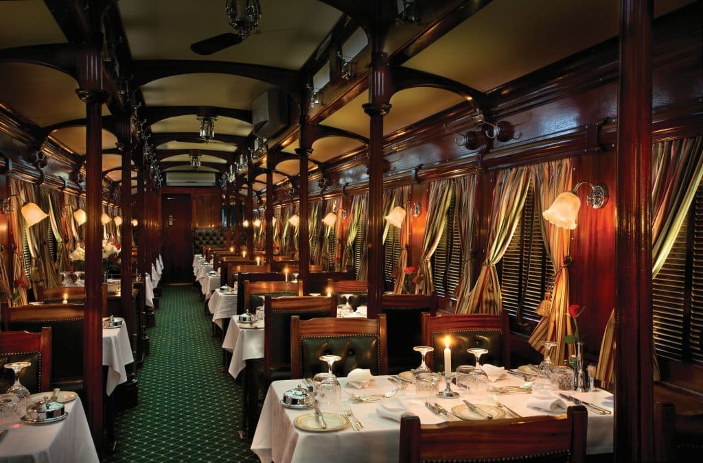 Afrique du Sud Rovos Rail wagon restaurant