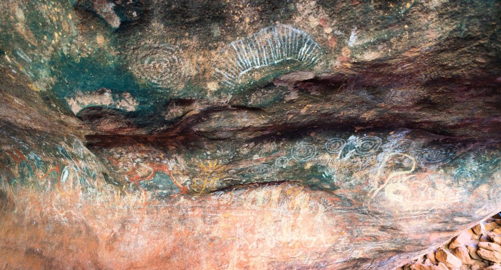 25th,December,2018,,Uluru,Nt,Australia:,Aboriginal,Cave,Painting,Inside
