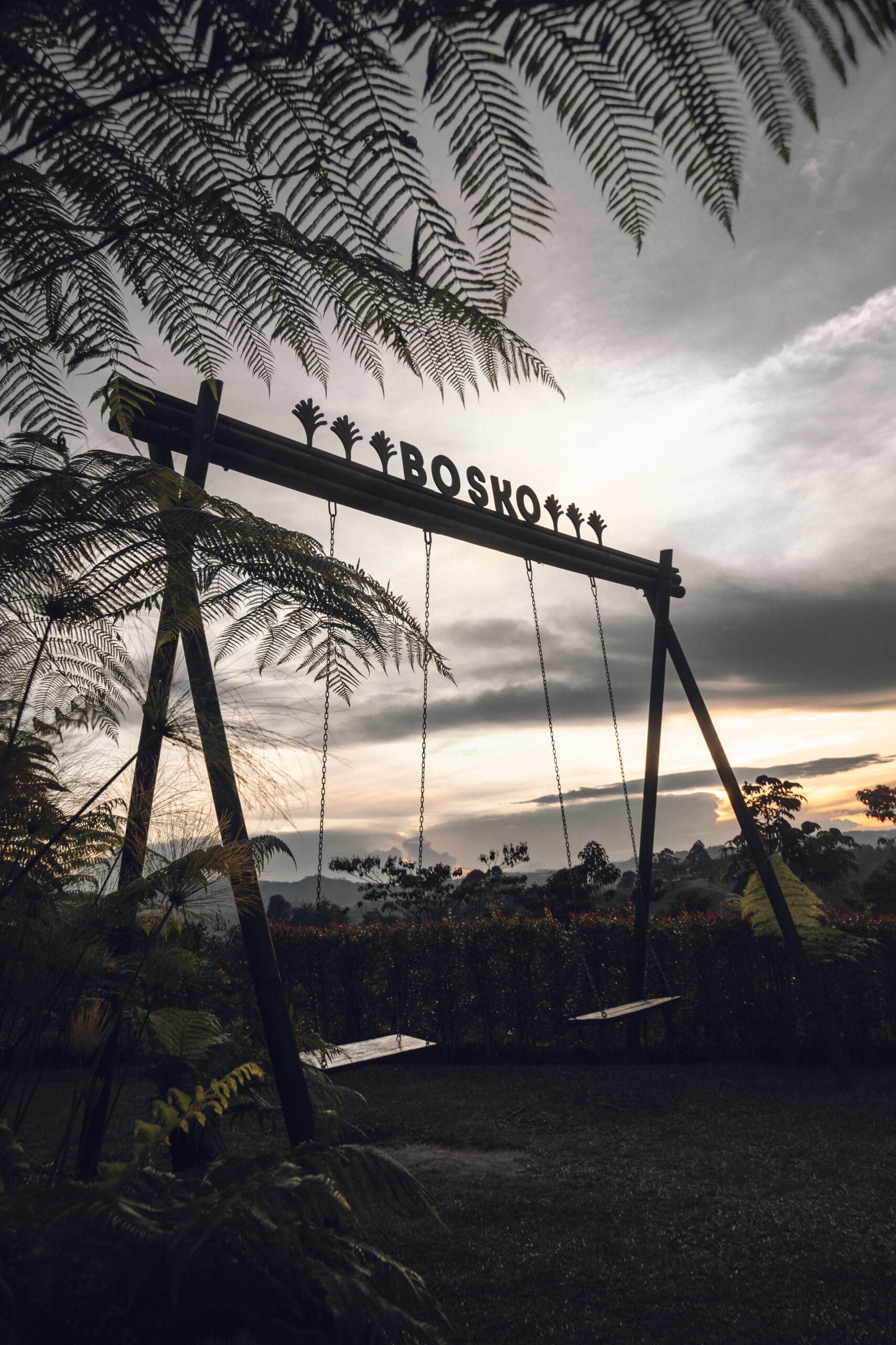 Colombie Hôtel Bosko balançoire
