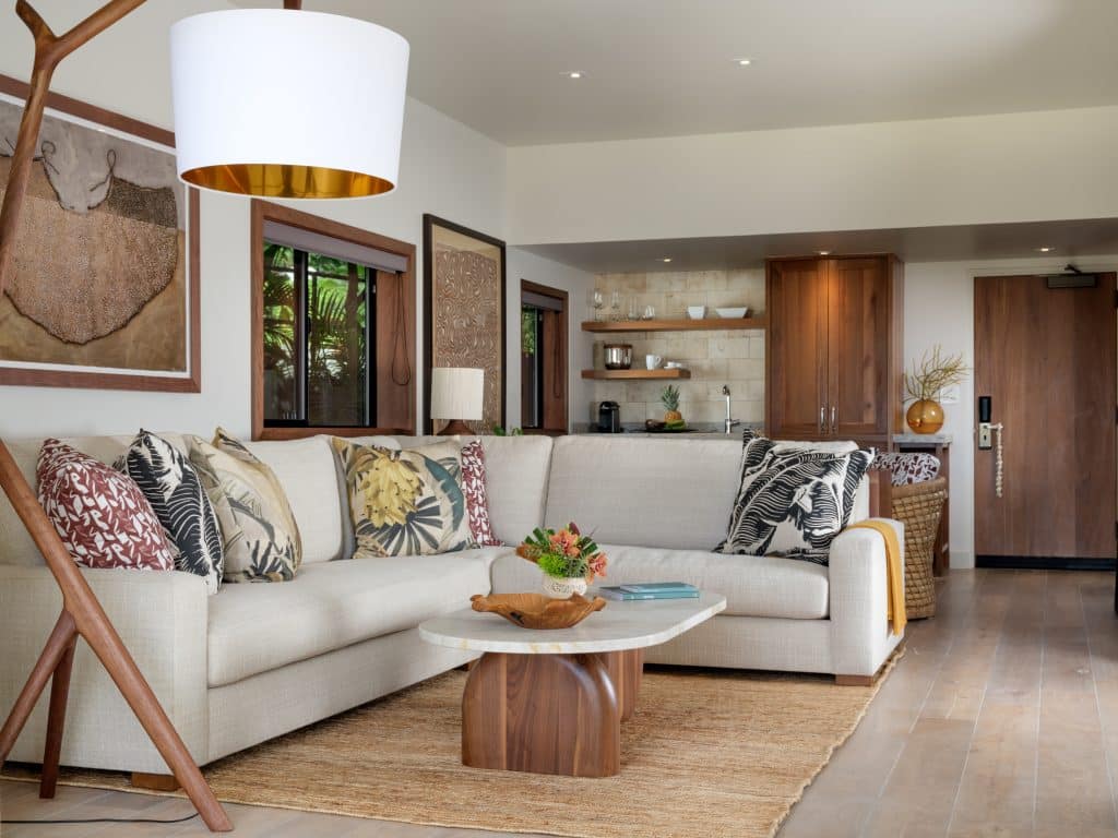 Wailea Relais & Châteaux Hawaï salon de la suite