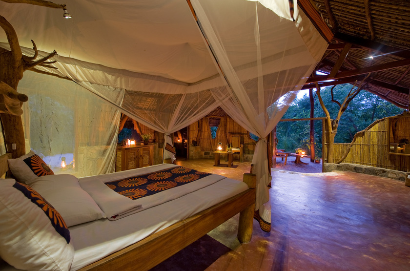 Nkwichi Lodge Mozambique chambre et vue