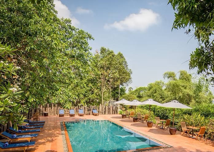 Cambodge   Le Relais de Chhlong Kratié   Piscine