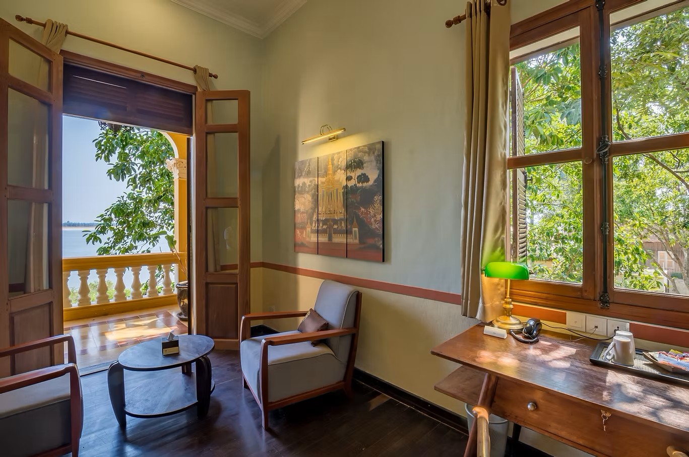 Cambodge   Le Relais de Chhlong Kratié   Salon