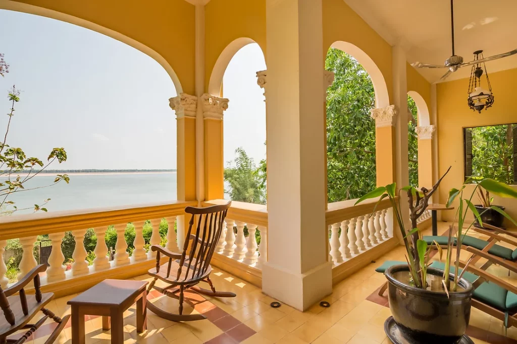 Cambodge   Le Relais de Chhlong Kratié   Terrasse