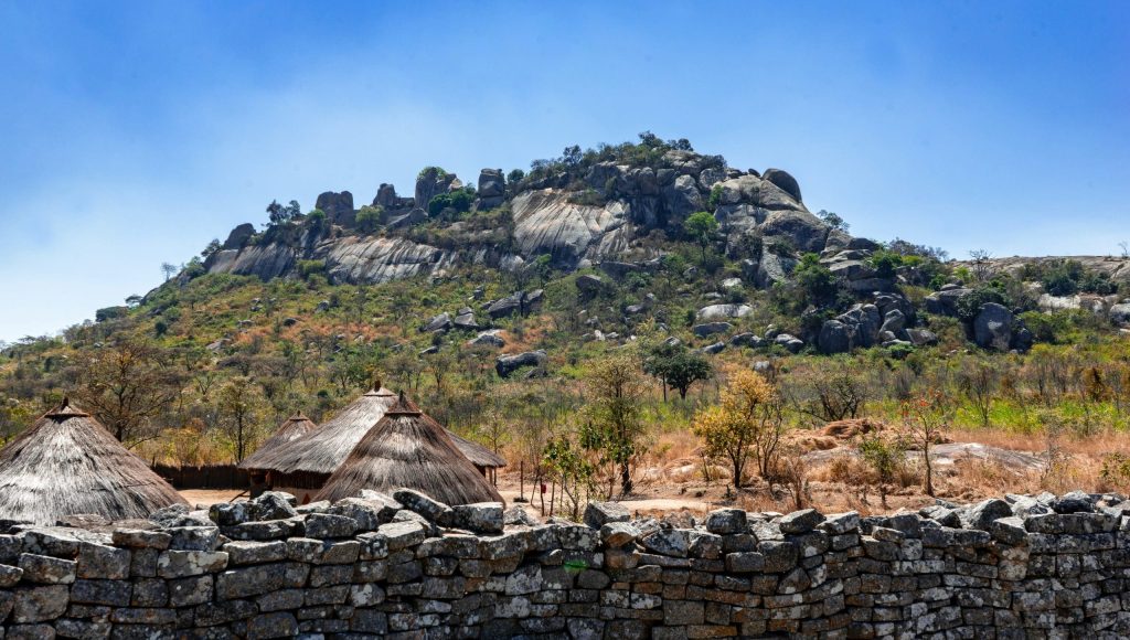 Zimbabwe Great Zimbabwe murailles et vue contre plongeante