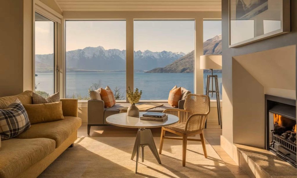 Nouvelle Zélande Rosewood Matakauri suite avec vue