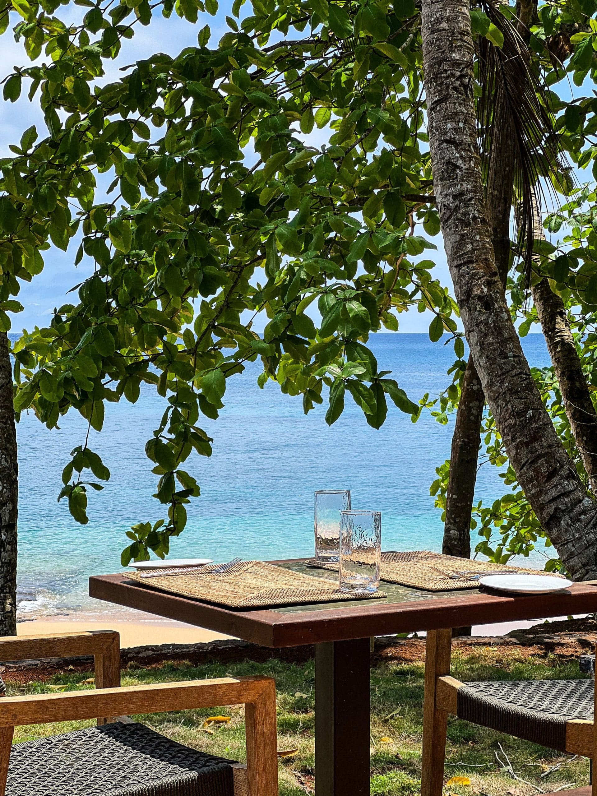 Sao Tomé et Principe Bom Bom terrasse du restaurant