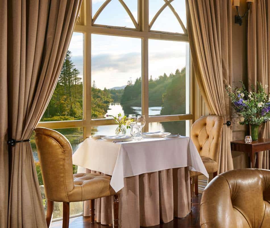 Irlande Ballynahinch restaurant avec vue