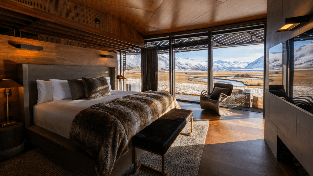 Nouvelle Zélande The Lindis Lodge chambre et vue